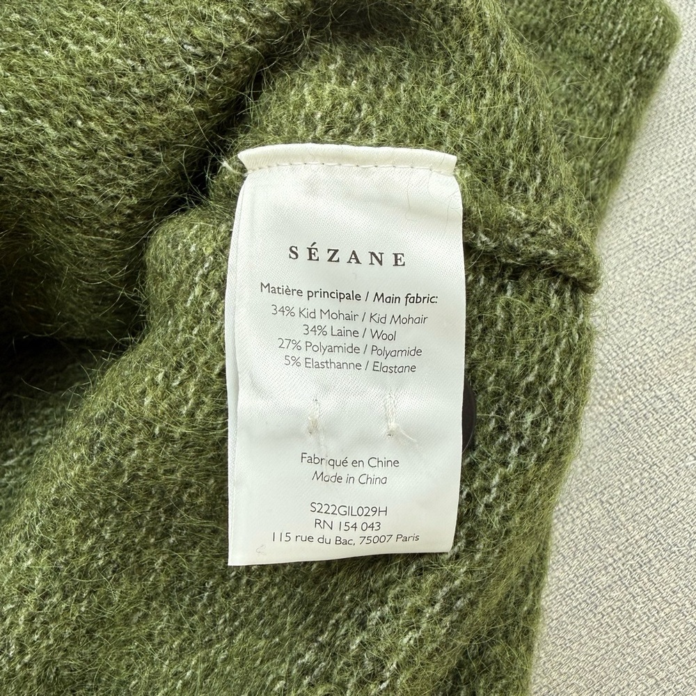 Sezane Green Cardigan Sweater - Picture 6 of 6